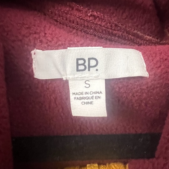 NORDSTROM BP. WOMEN’S CROPPED HOODIE JACKET, SIZE SMALL, MULTICOLOR/BURGUNDY - Picture 11 of 11